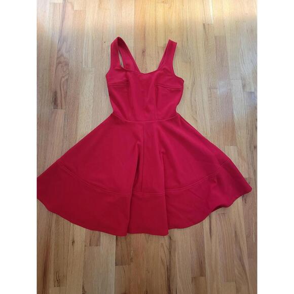 Lulus Dress Womens Small Red Fit Flare Sleeveless Scoop Neck Skater Mini - Picture 2 of 5